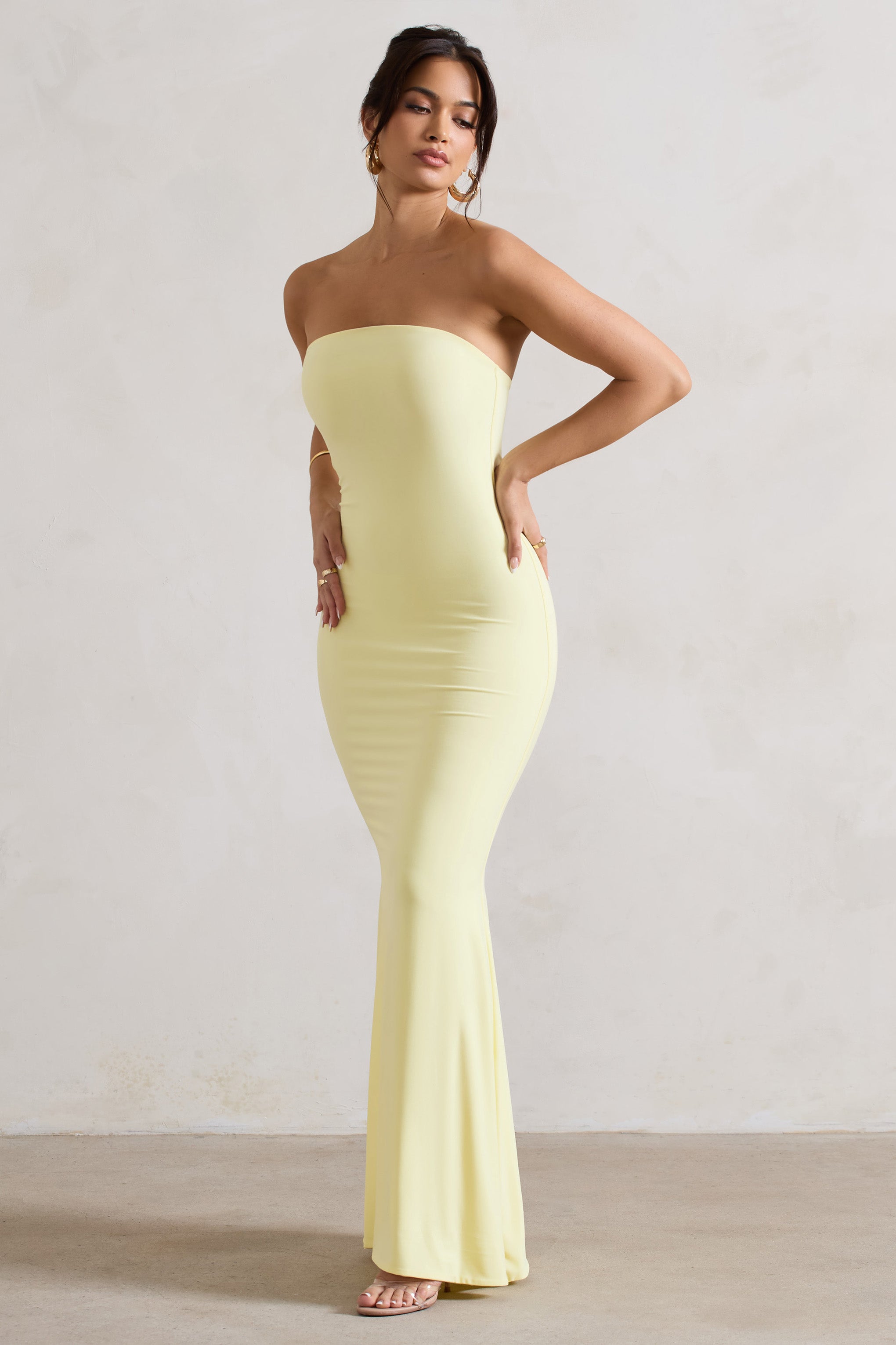 Ceremony | Lemon Bandeau Maxi Dress