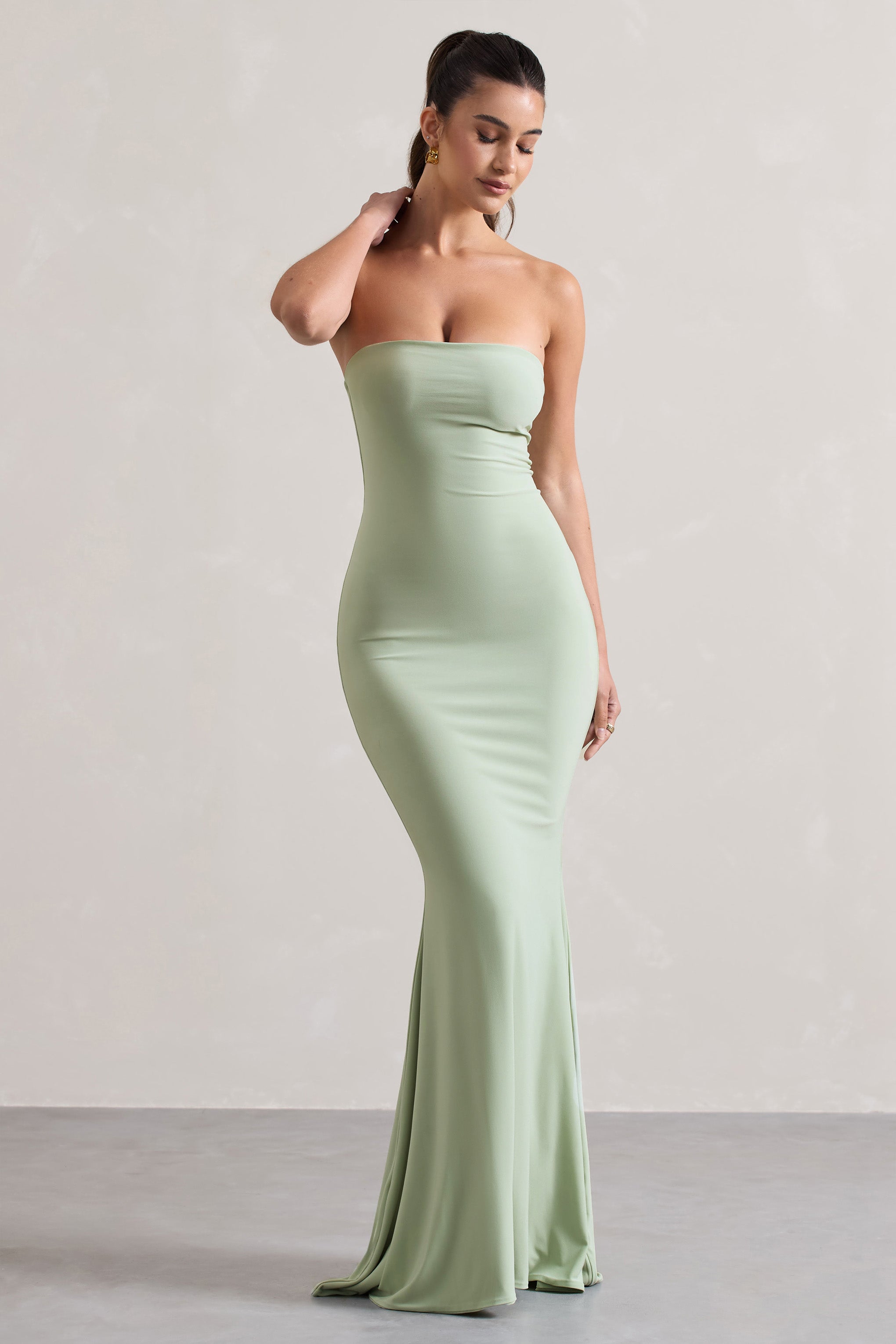Ceremony | Pale Green Bandeau Maxi Dress