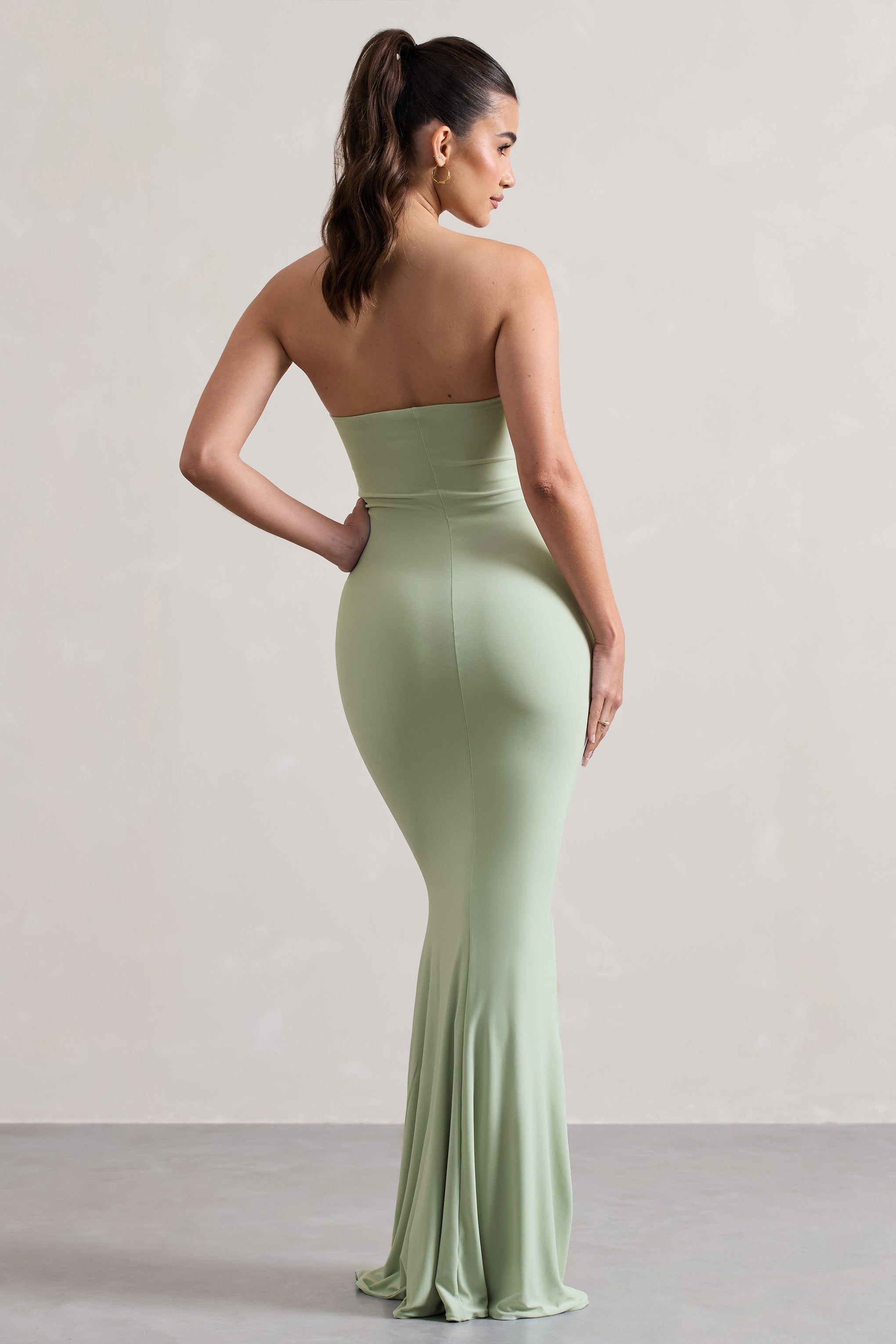 Ceremony | Pale Green Bandeau Maxi Dress