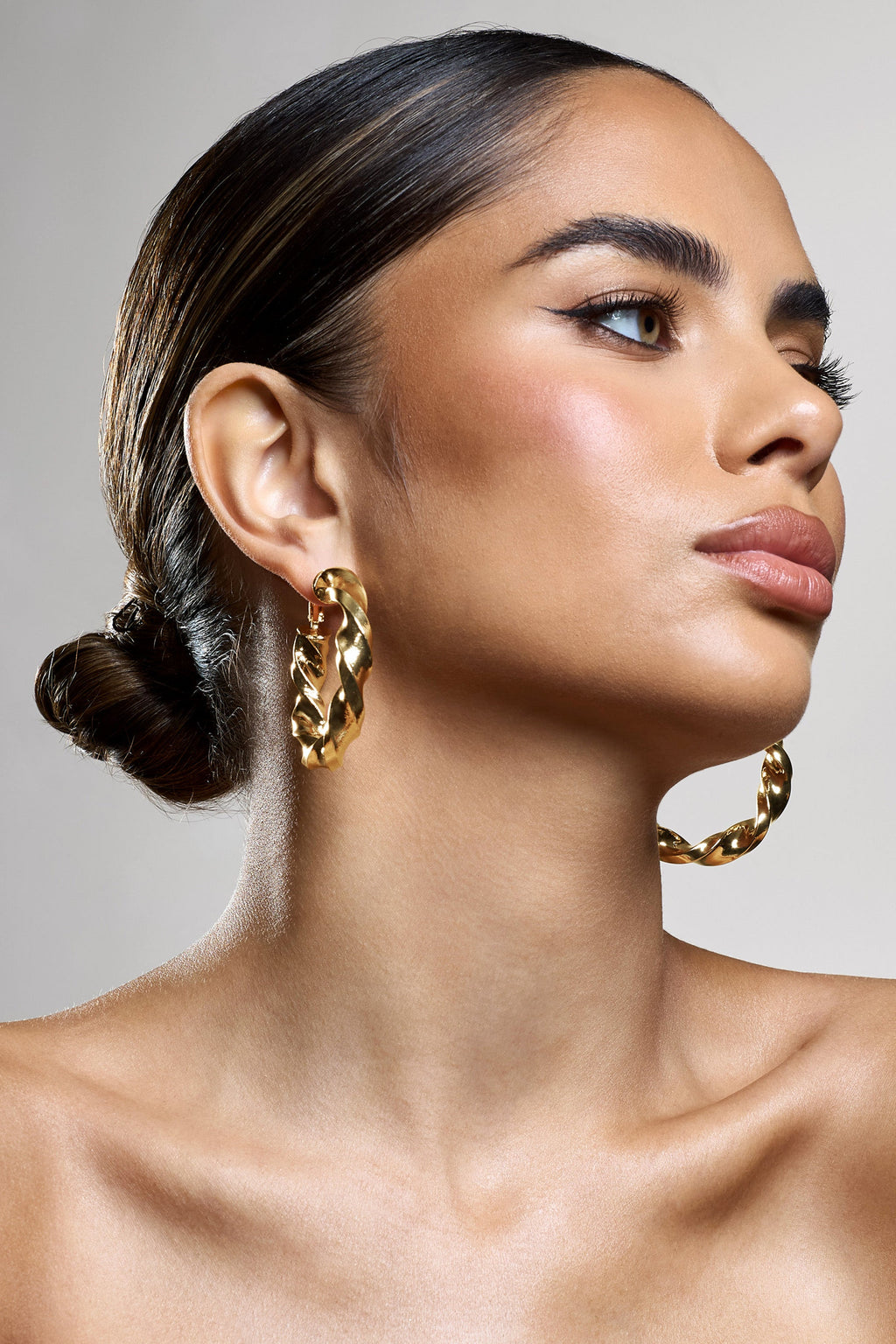 Lucid | Gold Chunky Twist Hoop Earrings