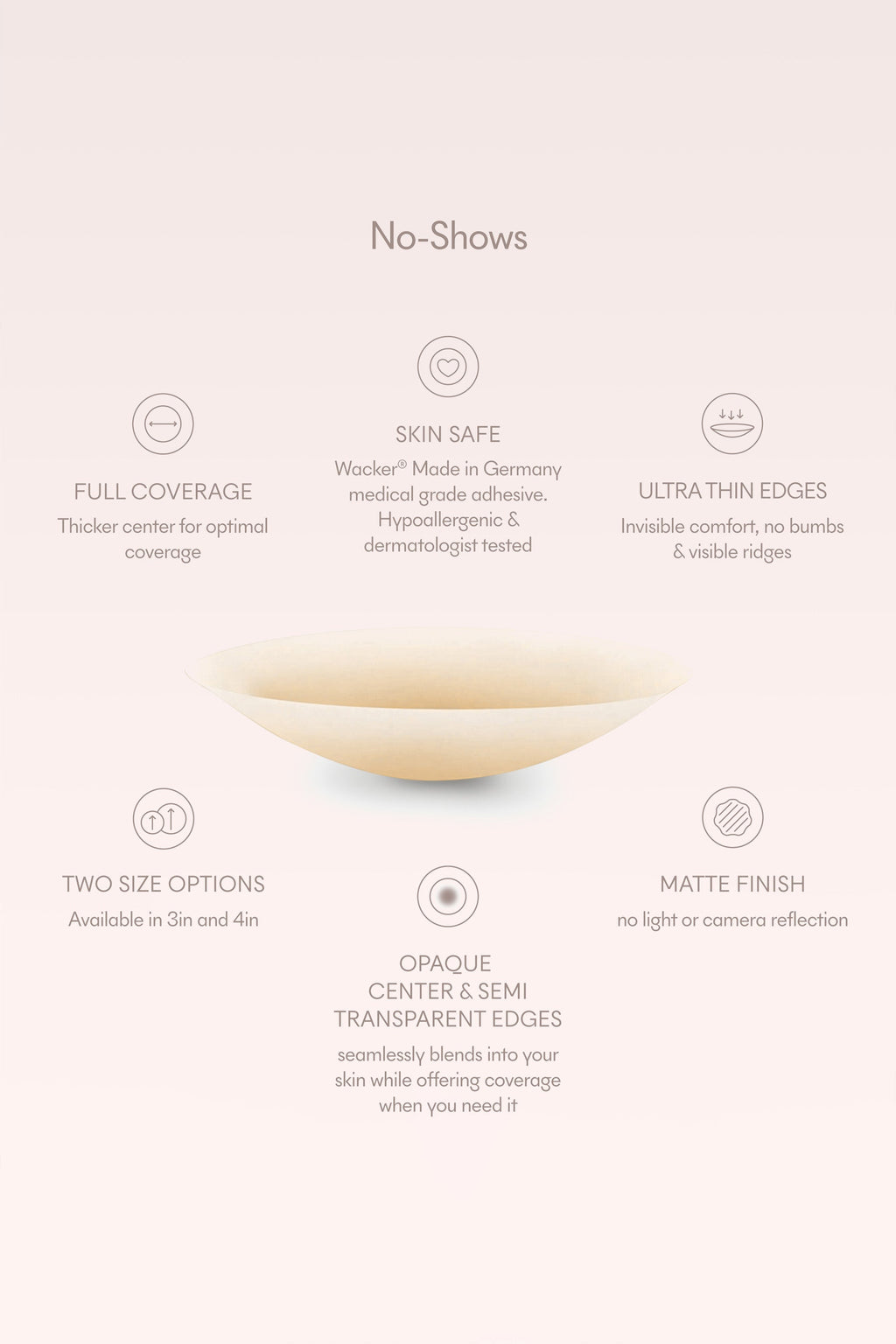 No-Show | NOOD Round Nipple Covers 3 Inch No.5