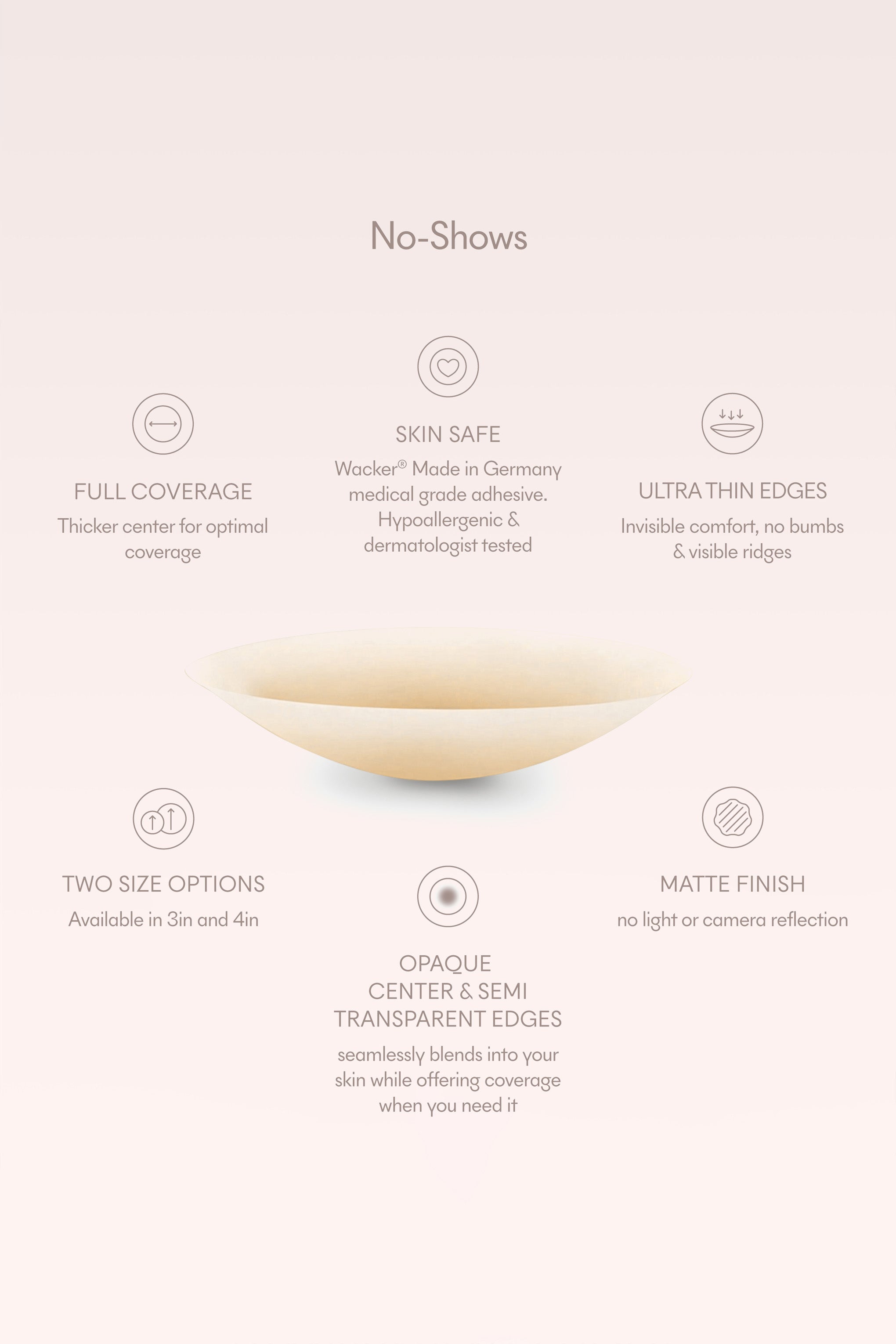 No-Show | NOOD Round Nipple Covers 3 Inch No.5