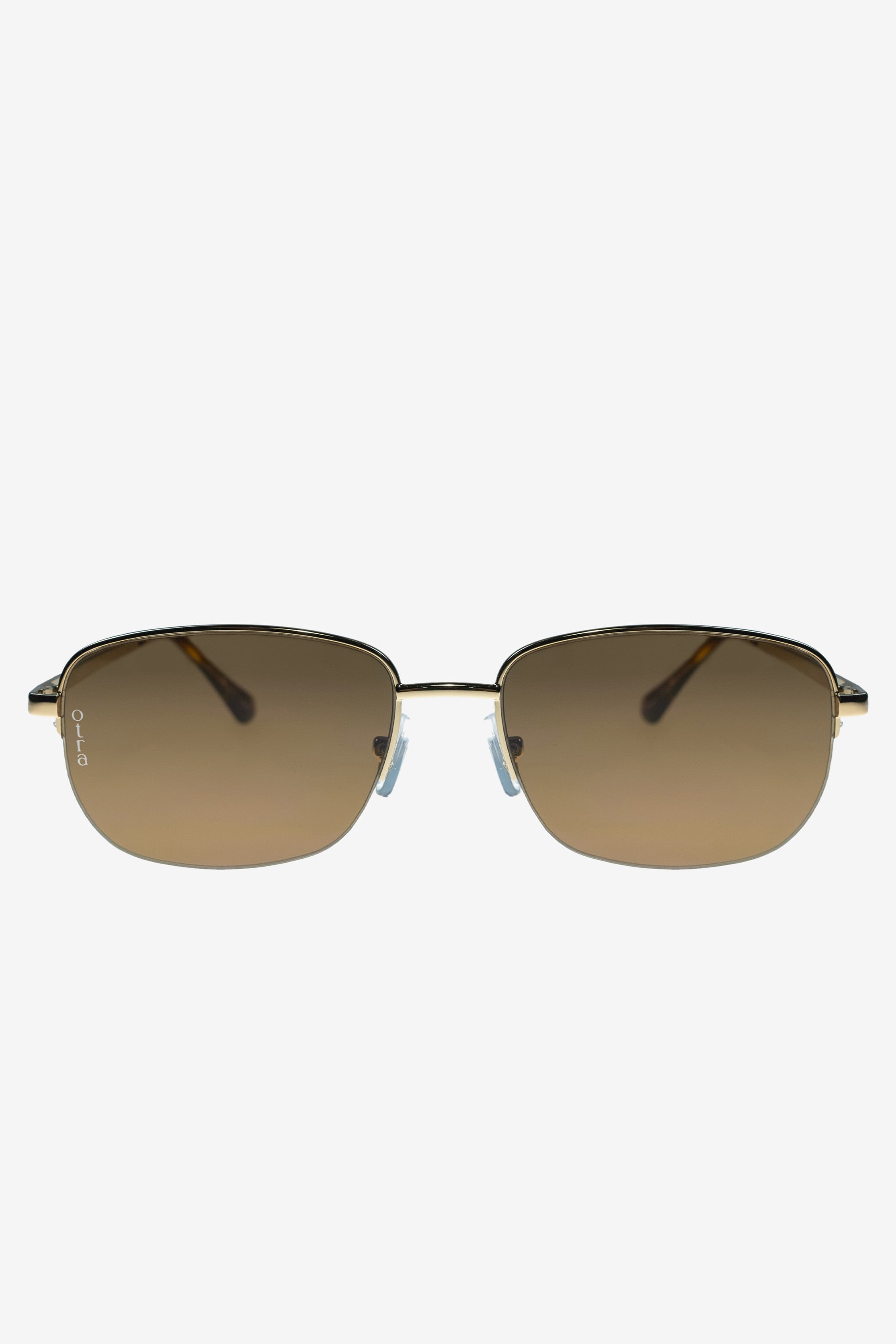 Junior | Otra Gold Small Rectangular Vintage Style Sunglasses