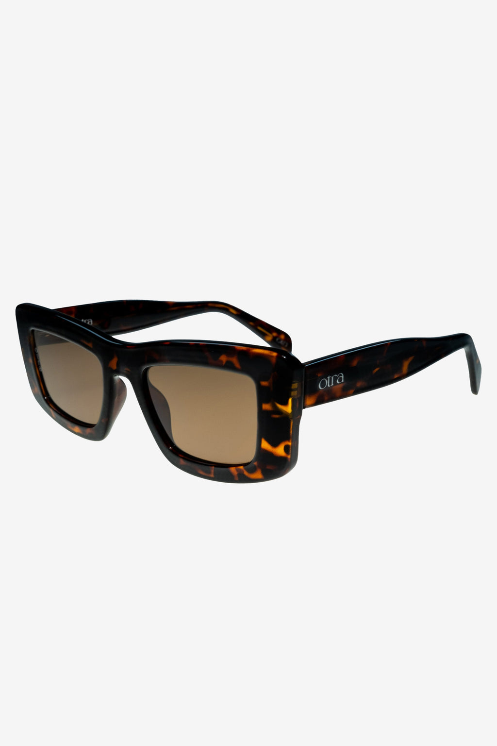 Marsha | Otra Tortoiseshell Thick Cat-Eye Brown Tinted Sunglasses