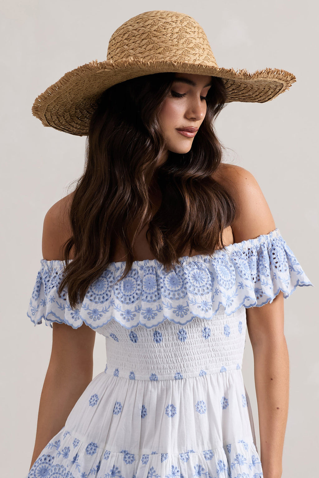 Solara | Beige Straw Sun Hat