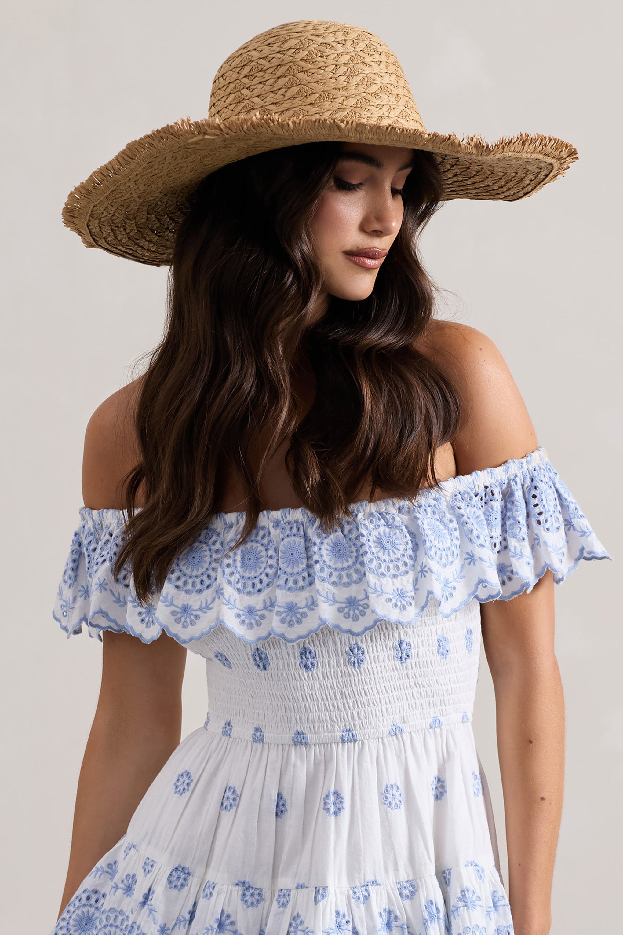 Solara | Beige Straw Sun Hat