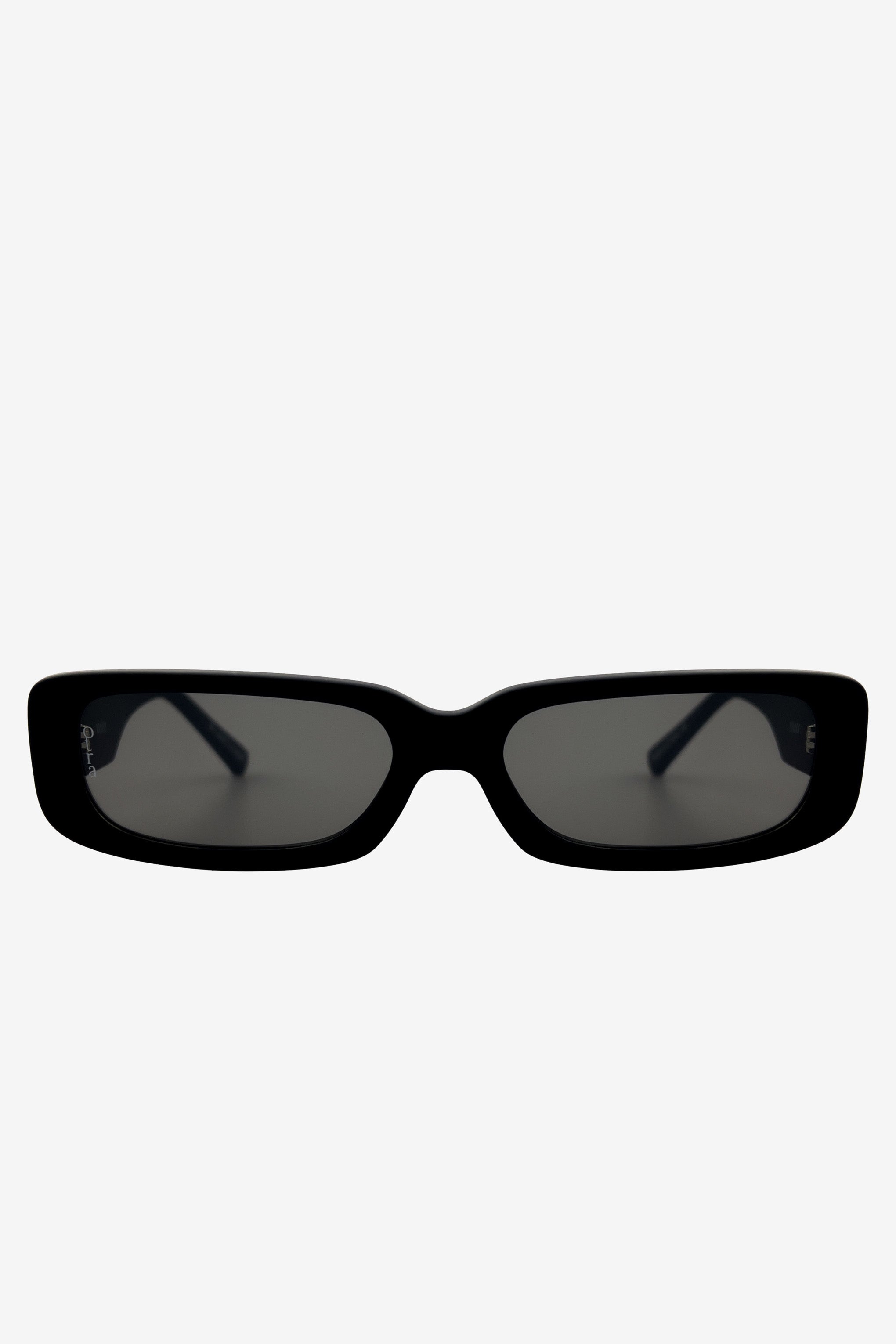 Sunny | Otra Black Slim Rectangular Sunglasses
