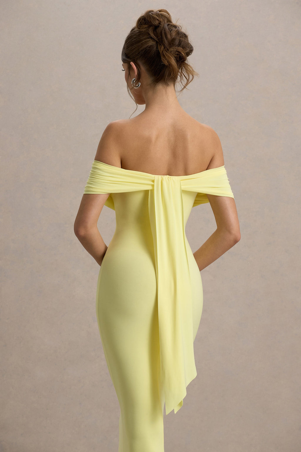 Cloe | Yellow Bardot Maxi Dress