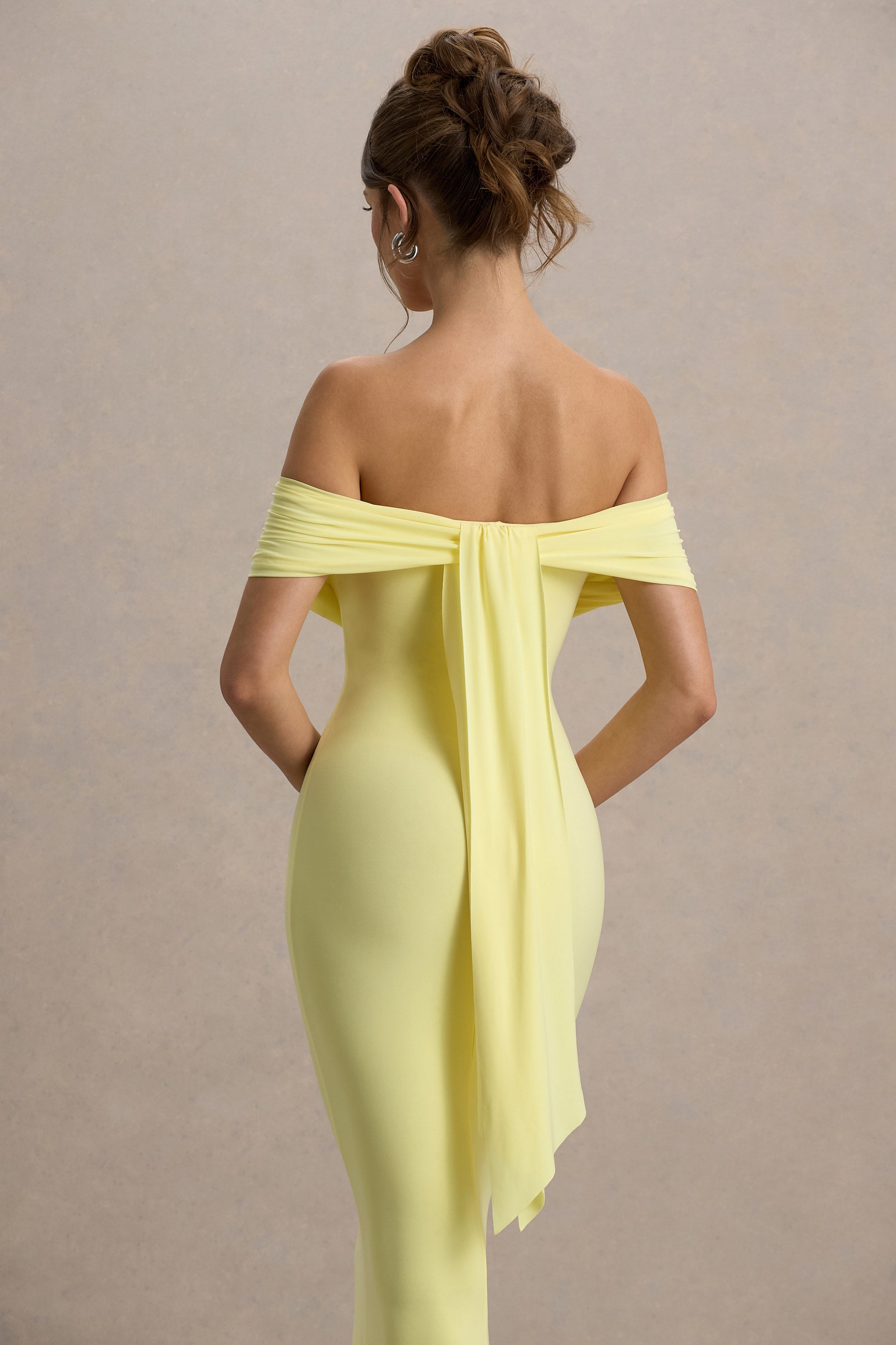 Cloe | Yellow Bardot Maxi Dress
