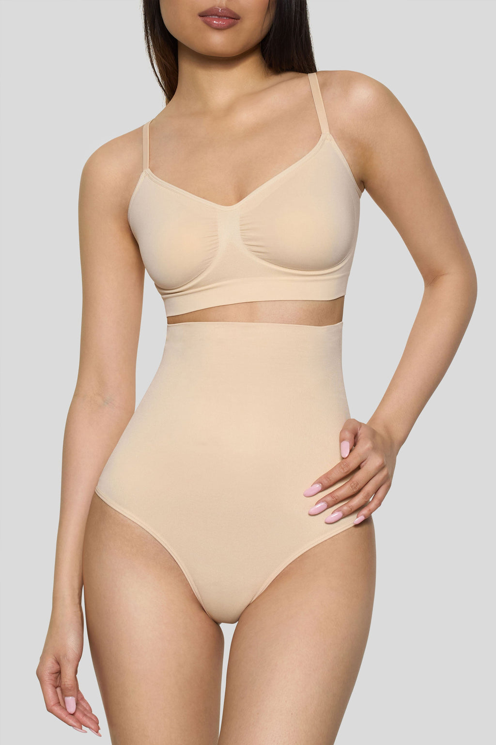 BOOMBA | Sand High-Waisted Thong Shapewear
