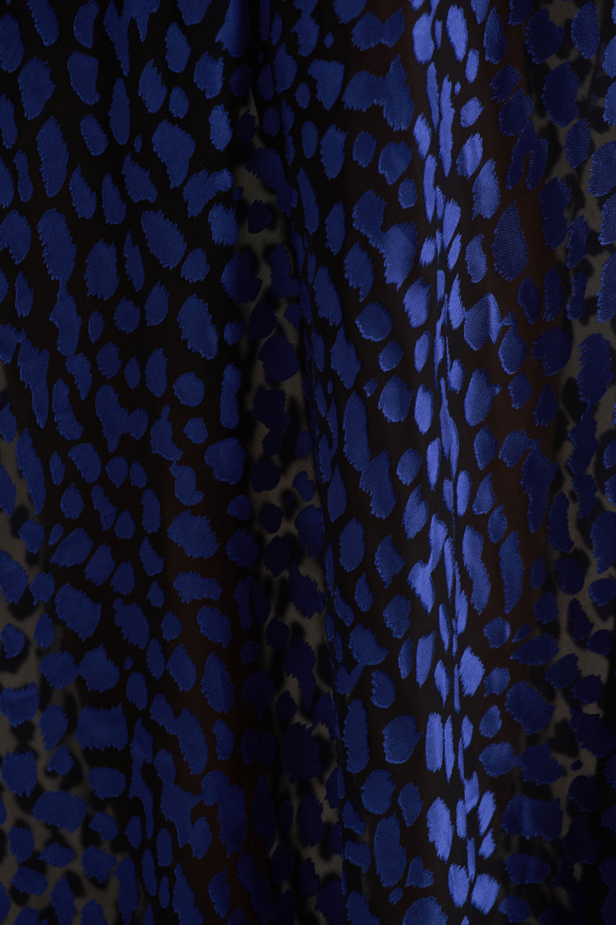 Marya | Blue Leopard Print Cowl-Neck Maxi Dress
