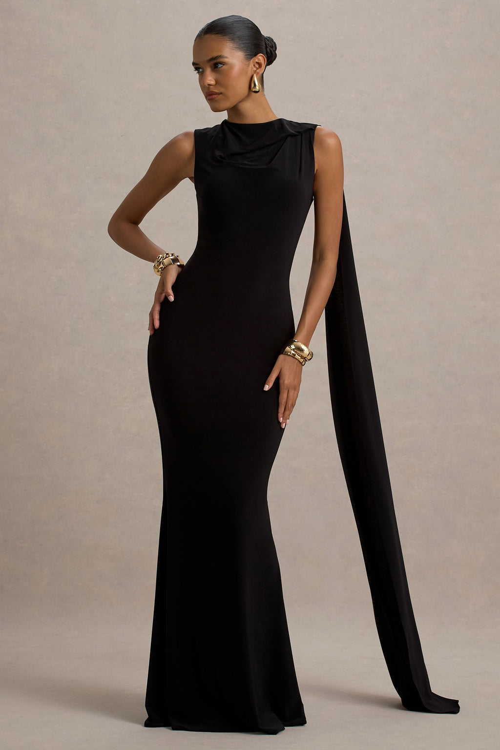 Mia | Black Maxi Dress With Sash