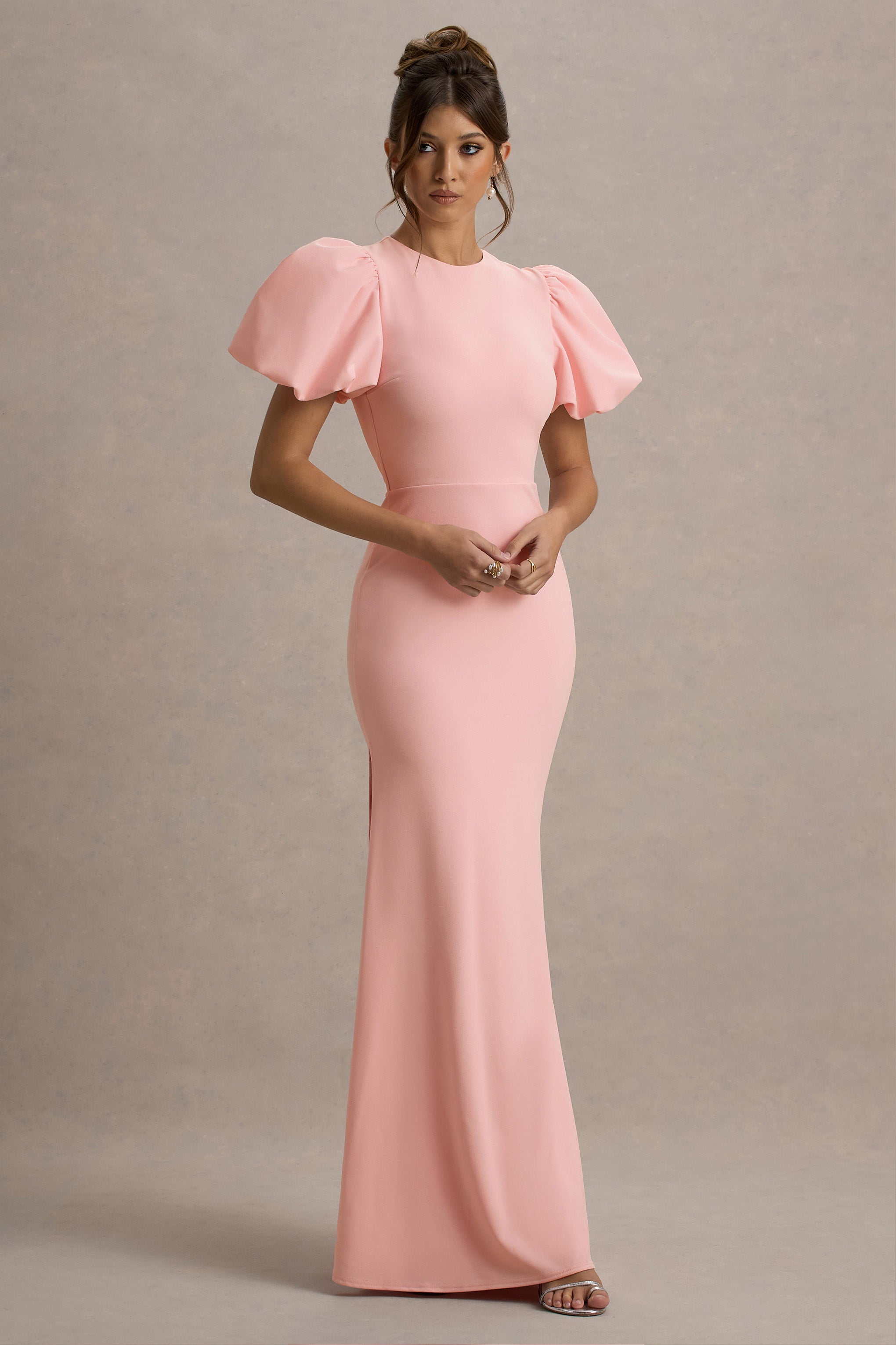 Love Letters | Pink Puff-Sleeve Maxi Dress