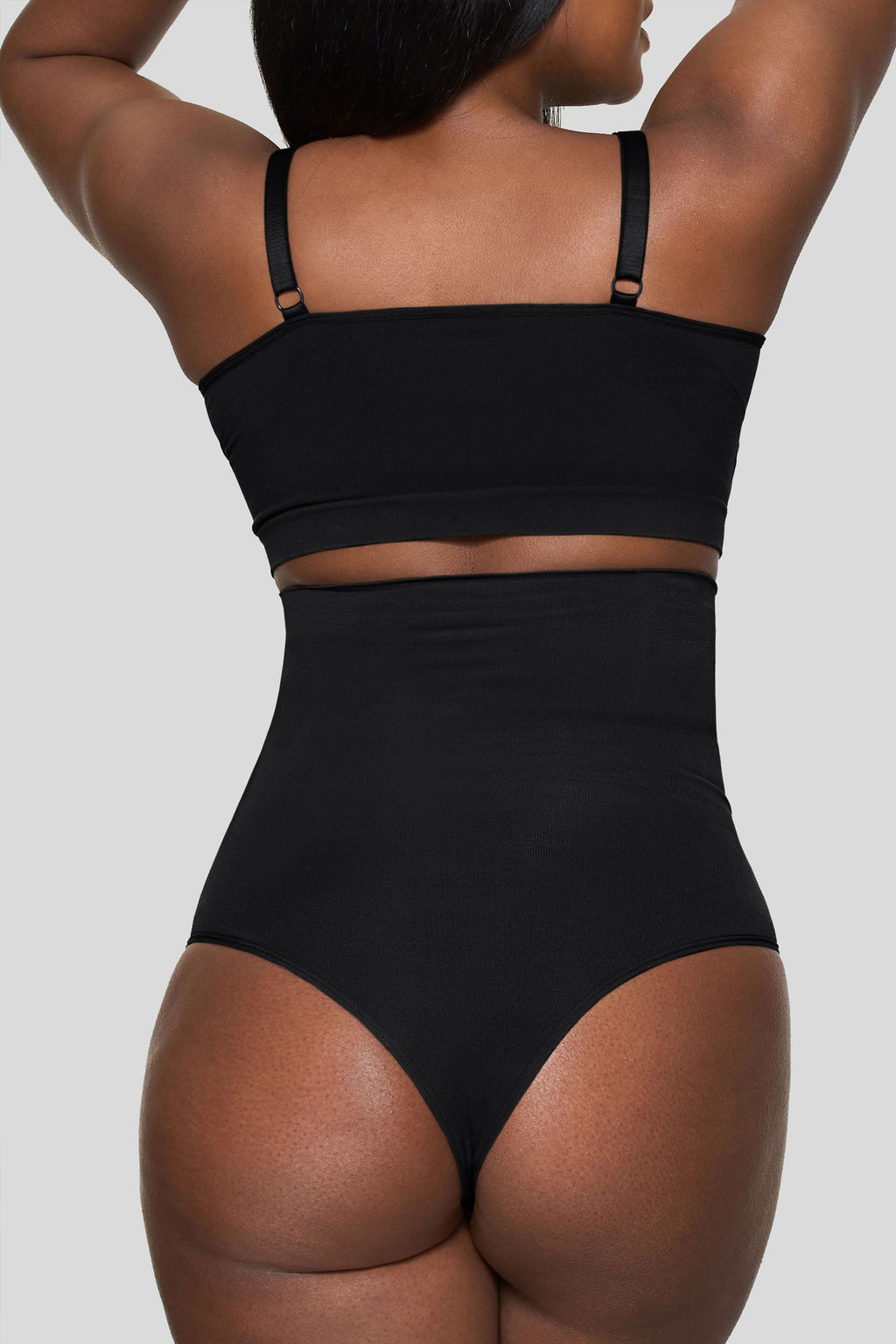 BOOMBA | Black High-Waisted Thong Shapewear