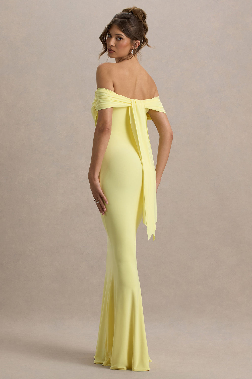 Cloe | Yellow Bardot Maxi Dress