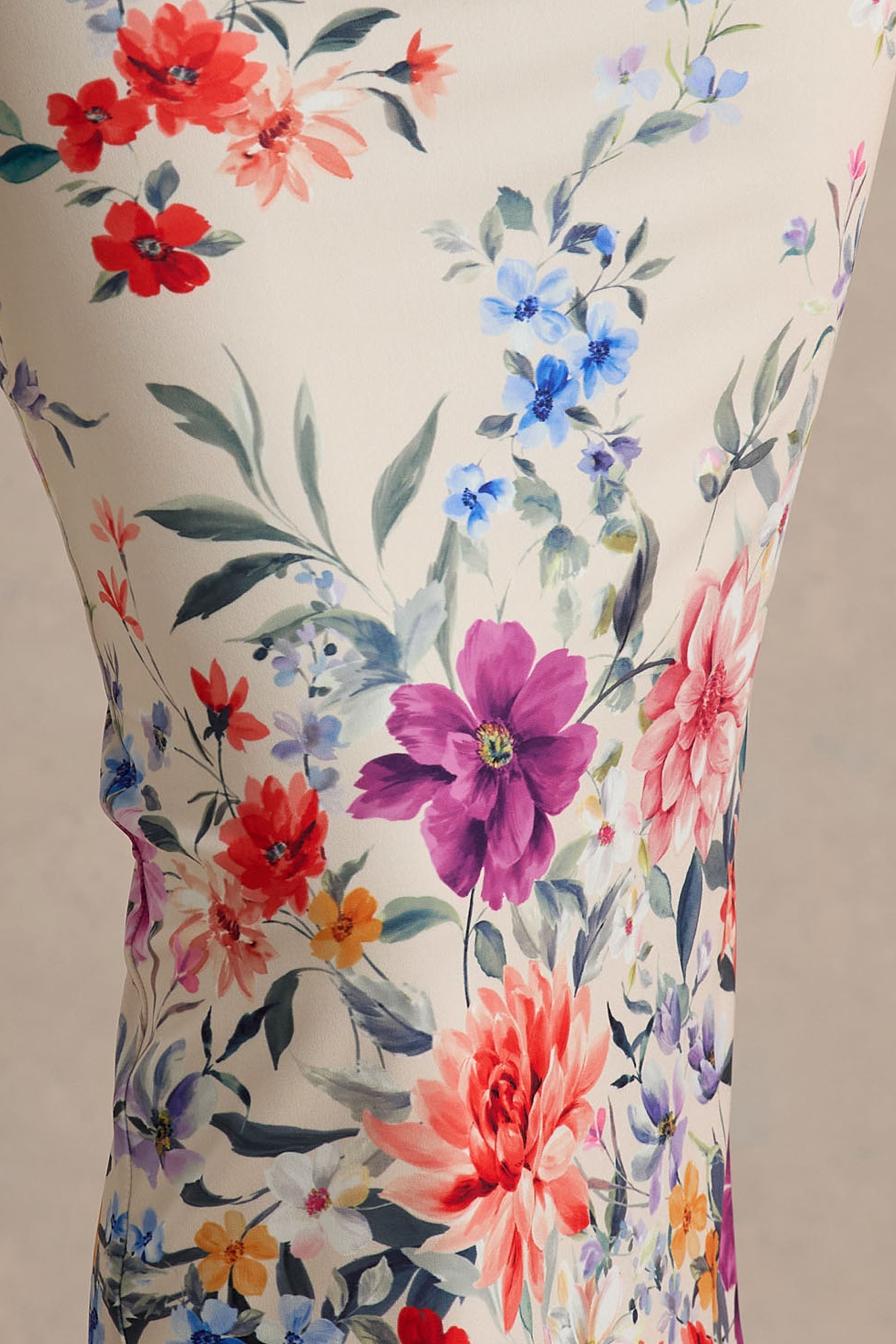 Providence | Light Pink Floral Print Boat-Neck Maternity Midi Dress With Cape Sleeves