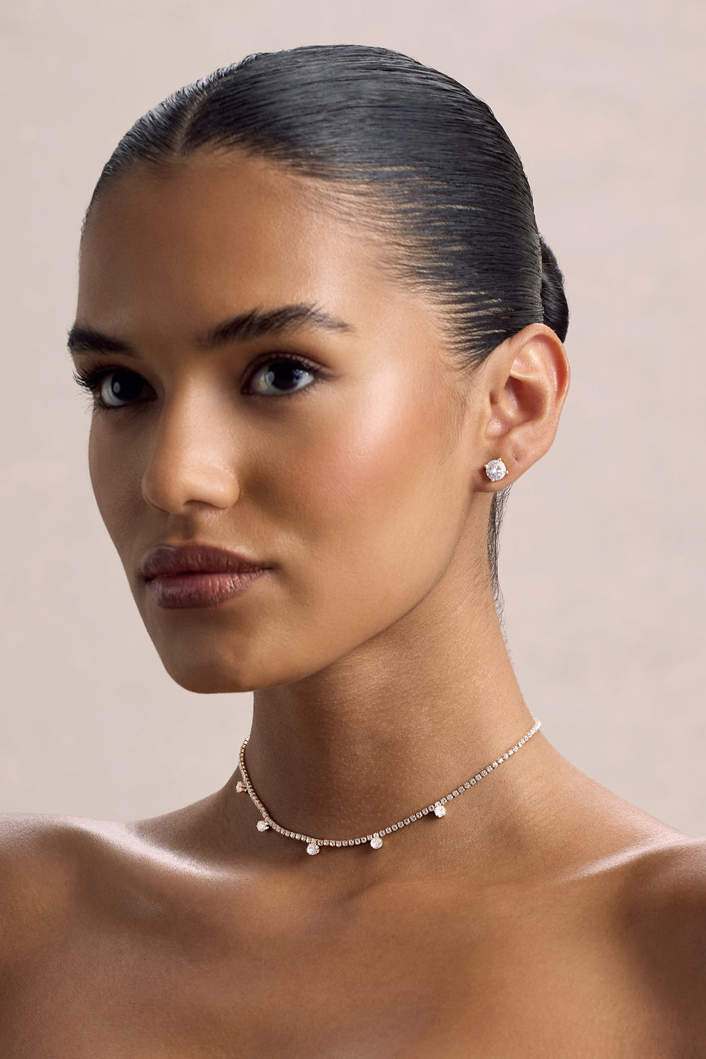 Glittering | Gold Diamante Necklace