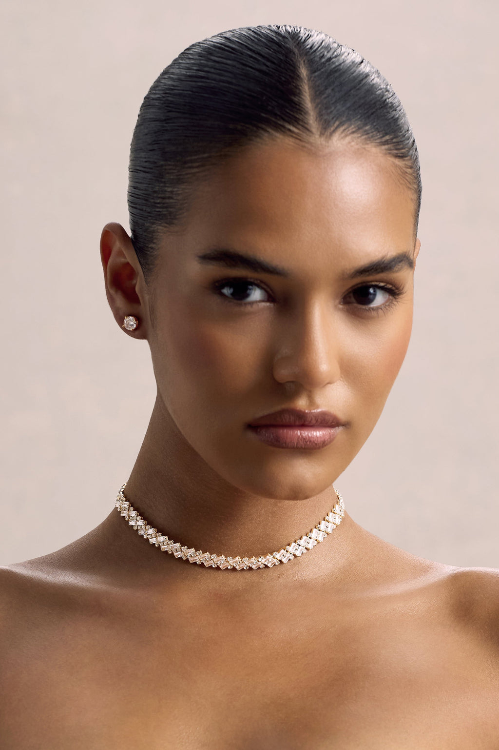 Ollie | Gold Diamante Necklace