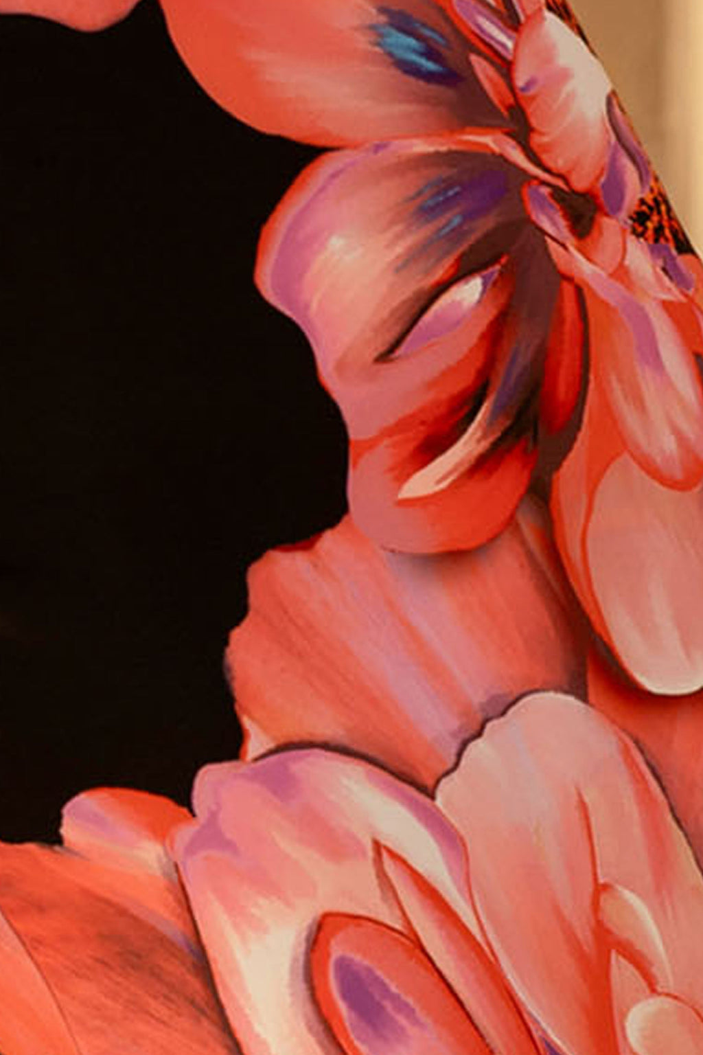 Sofiane | Black & Pink Floral Print Bandeau Maxi Dress