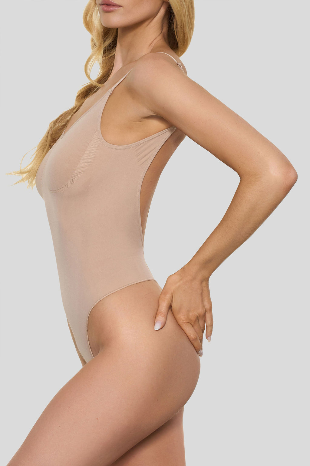 BOOMBA | Beige Bodysuit Thong Shapewear