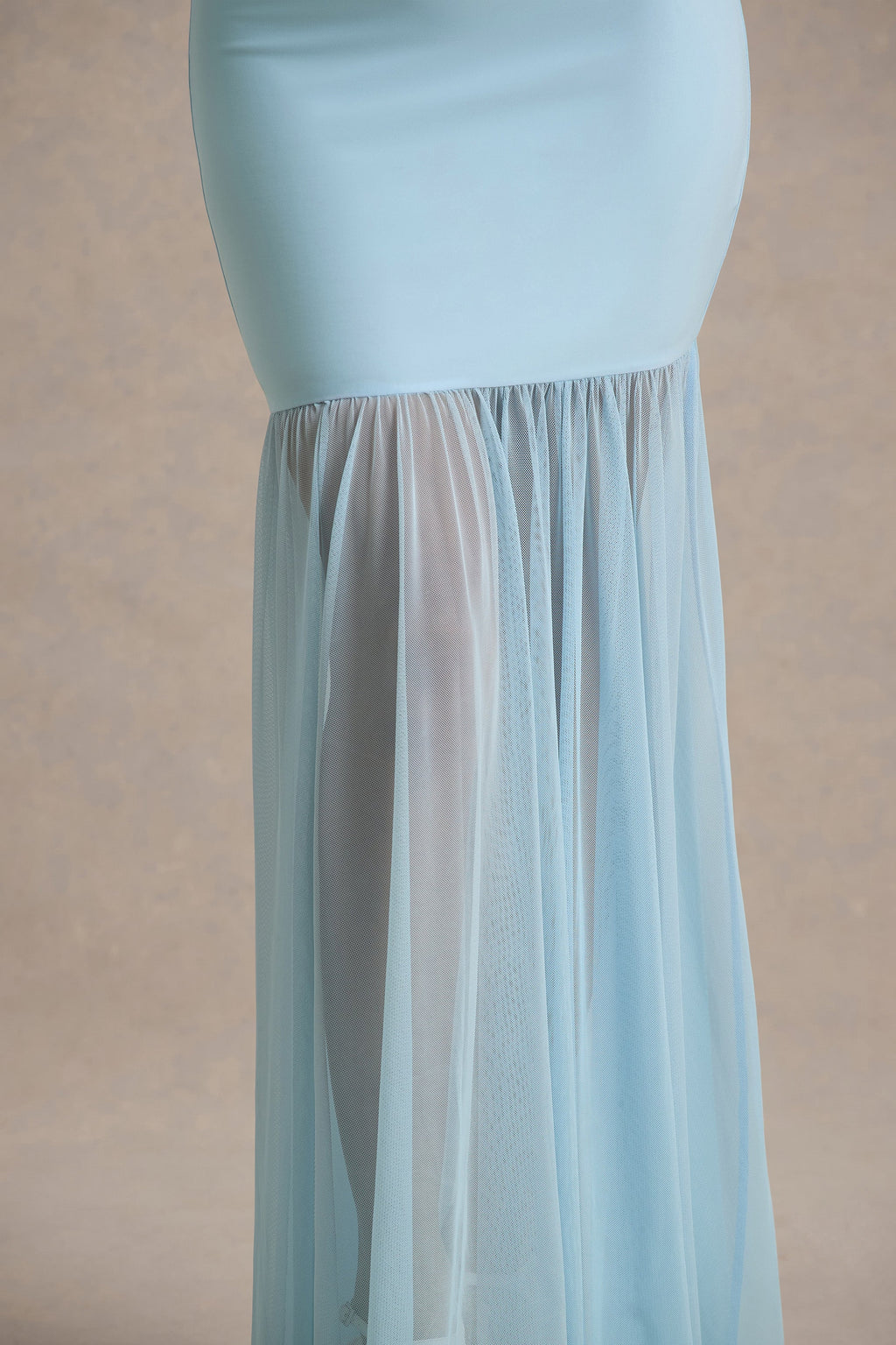 Ernie | Powder Blue Maxi Dress With Chiffon Skirt