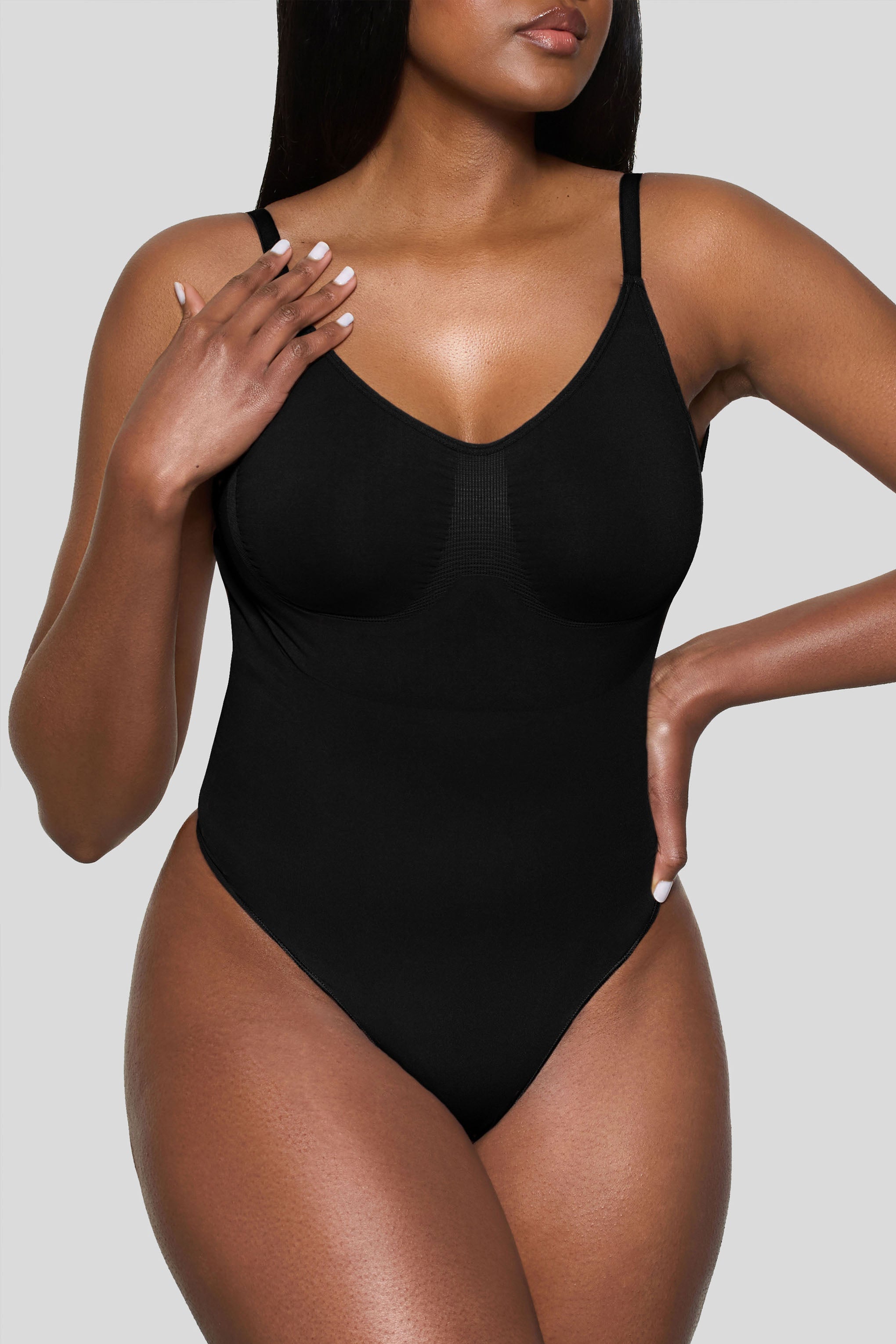 BOOMBA | Black Bodysuit Thong Shapewear