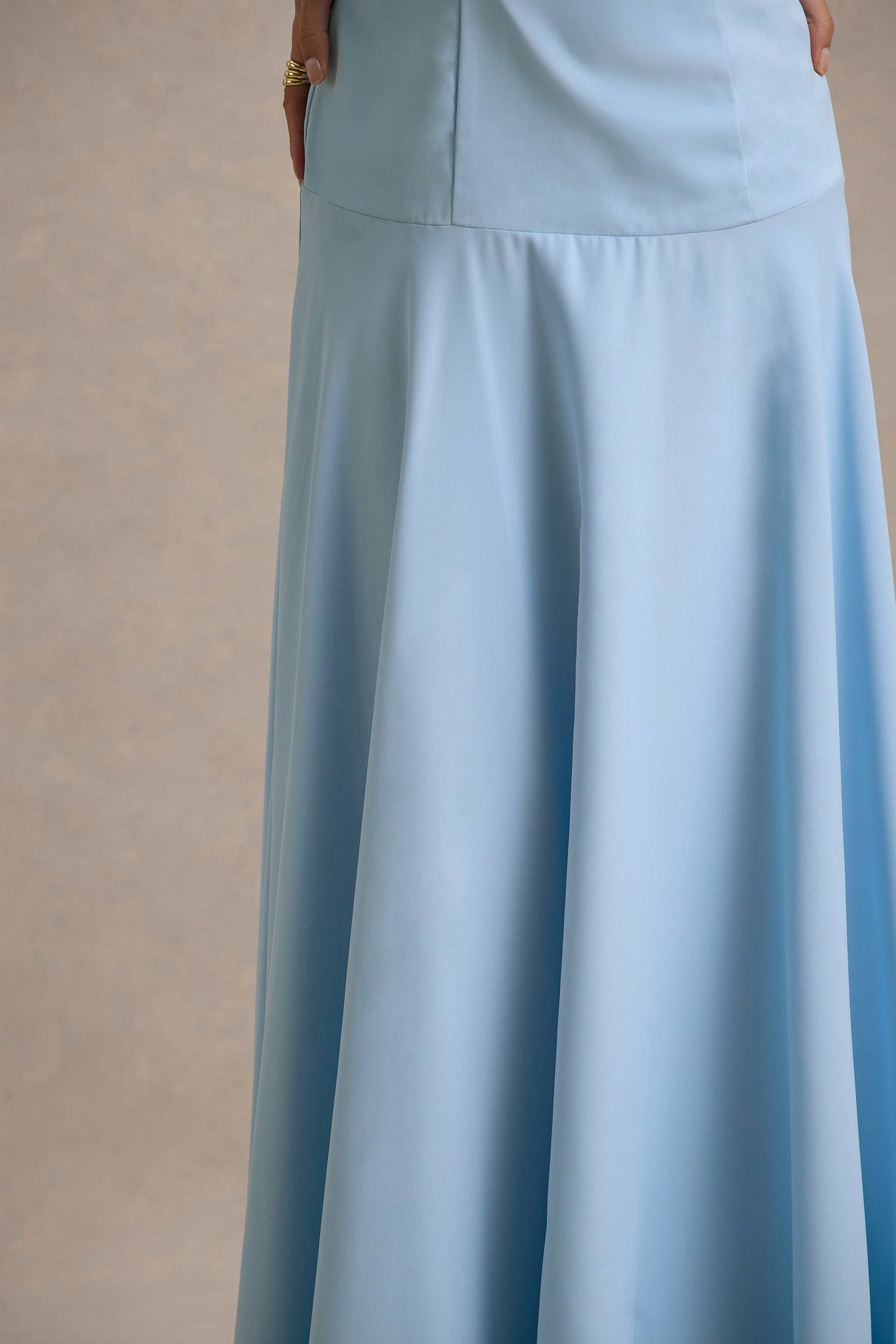 Ginevra | Powder Blue Halter-Neck Slip Maxi Dress
