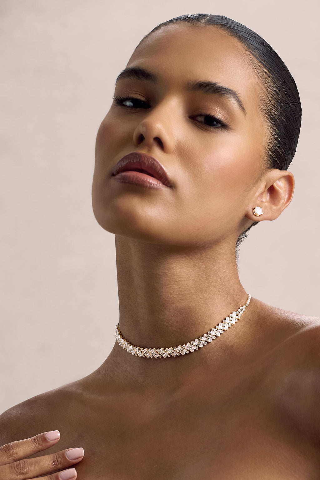 Ollie | Gold Diamante Necklace