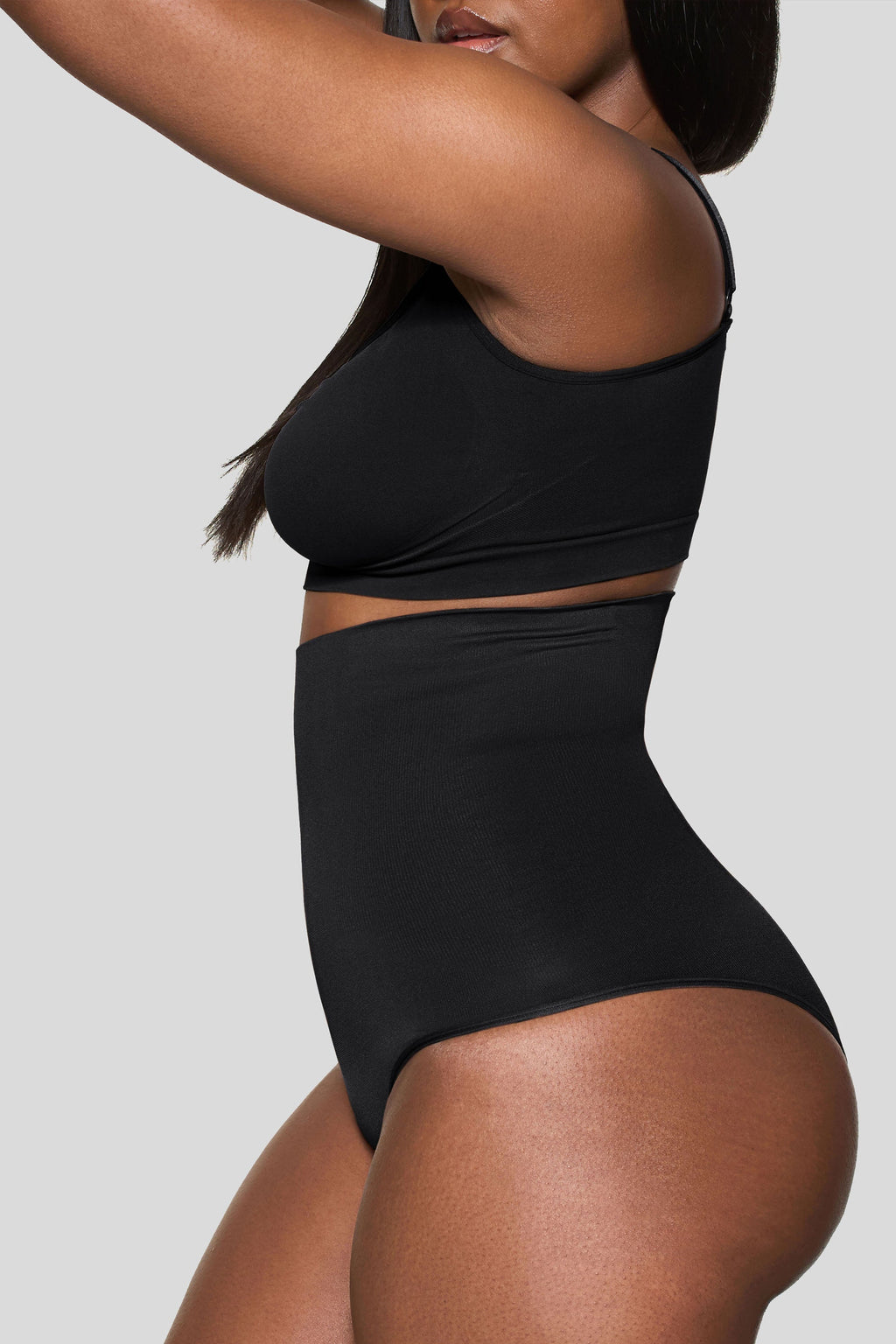 BOOMBA | Black High-Waisted Thong Shapewear