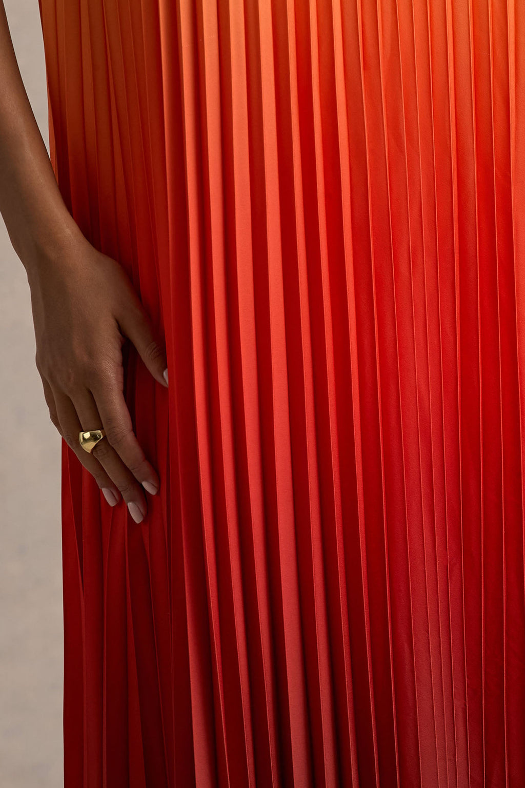 Anacapri | Orange Ombre Halter-Neck Backless Maxi Dress