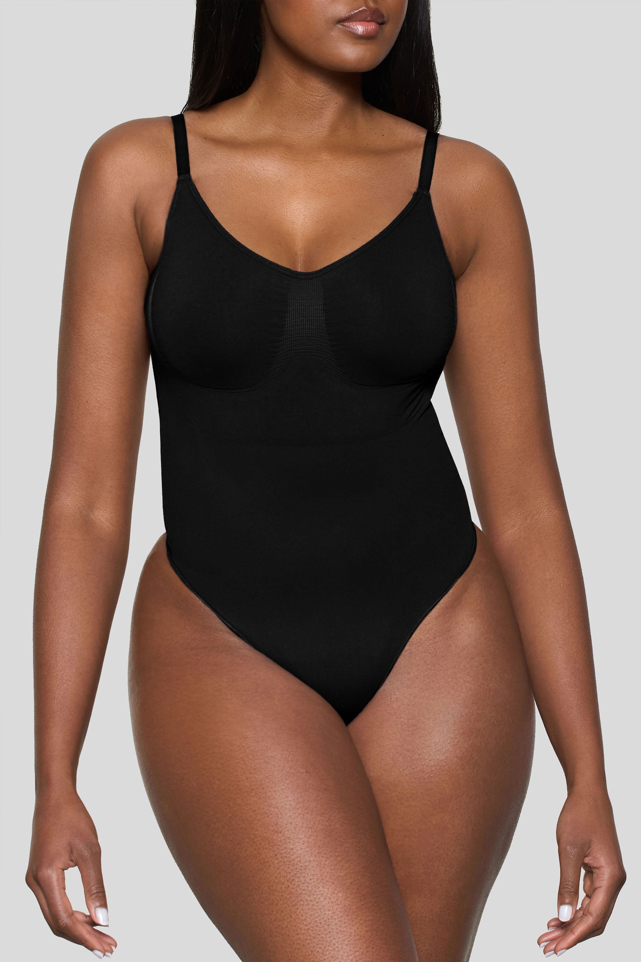BOOMBA | Black Bodysuit Thong Shapewear