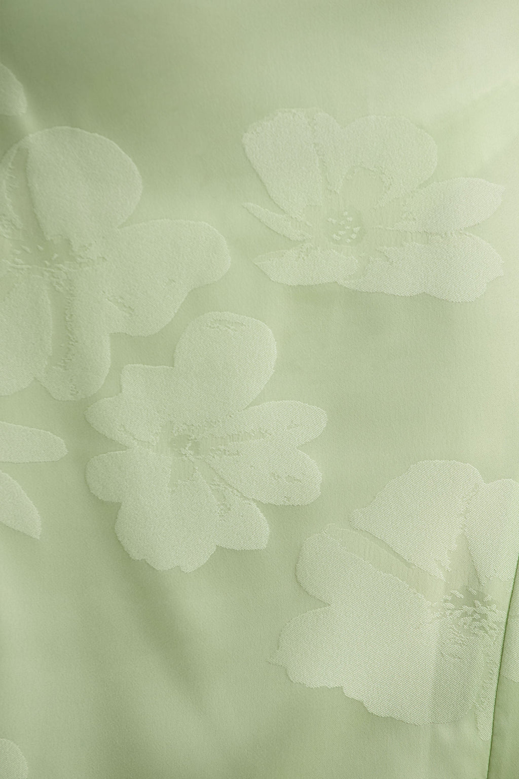 Maddie | Light Green Floral Print Satin Cowl-Neck Maxi Dress