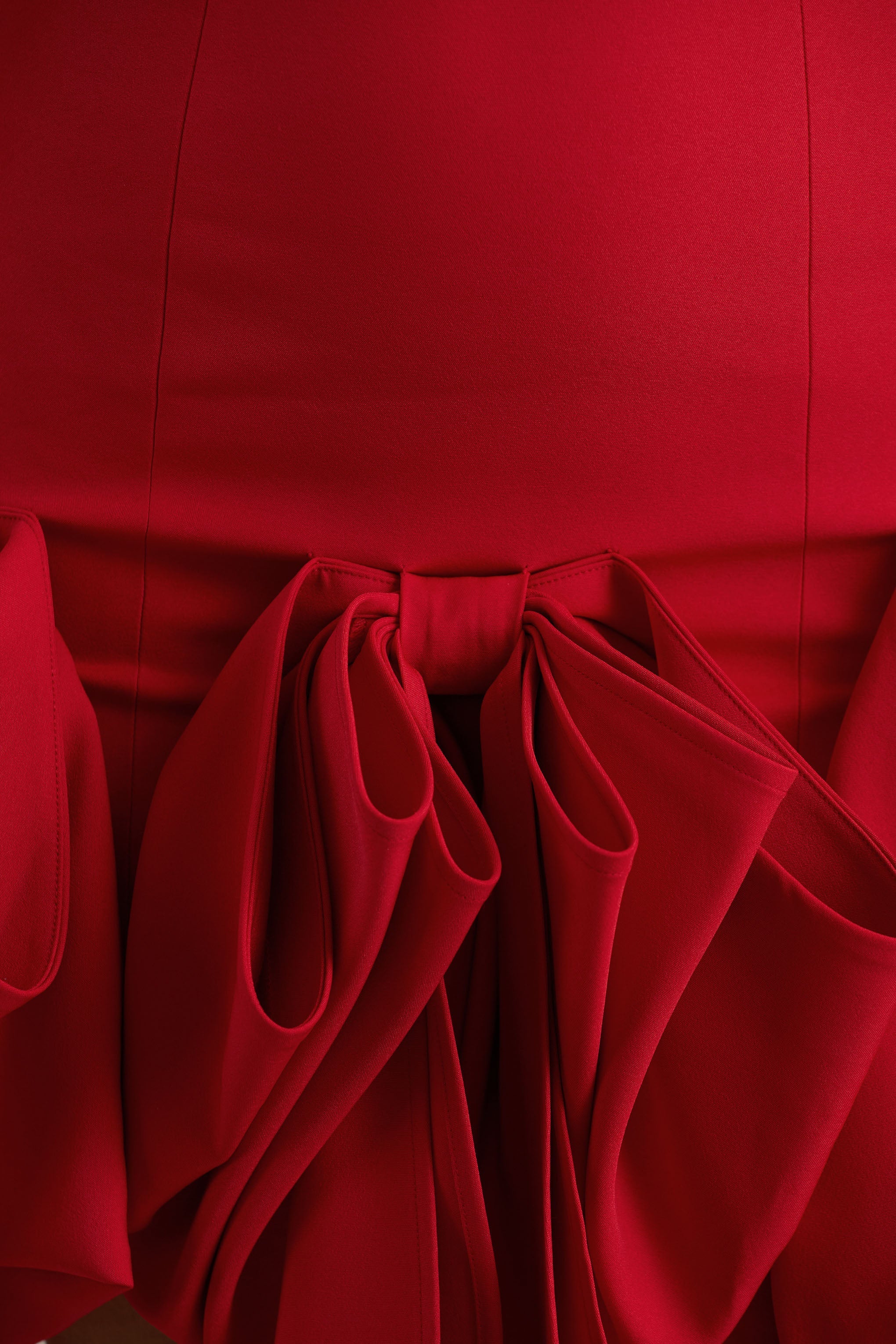 Erica | Red Ruffle Puffball Mini Dress