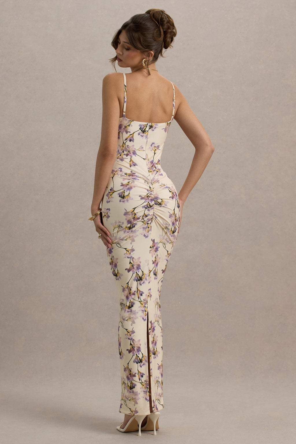 Luz | Lemon Floral Print Strappy Maxi Dress