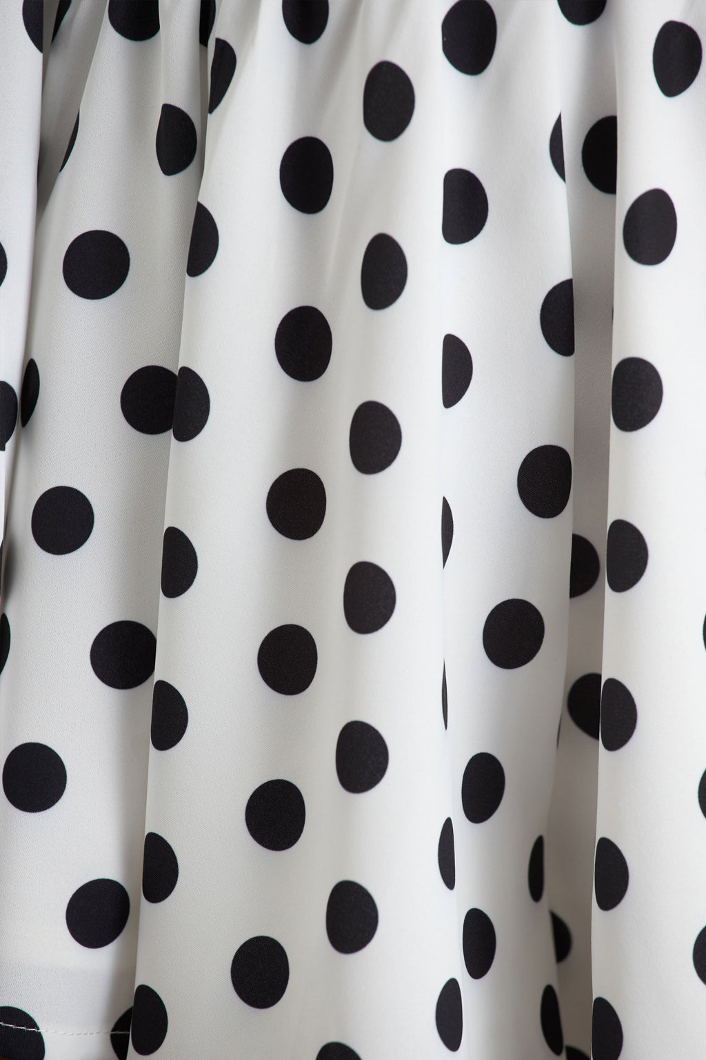 Laurel | White Polka Dot V-Neck Balloon Sleeve Playsuit