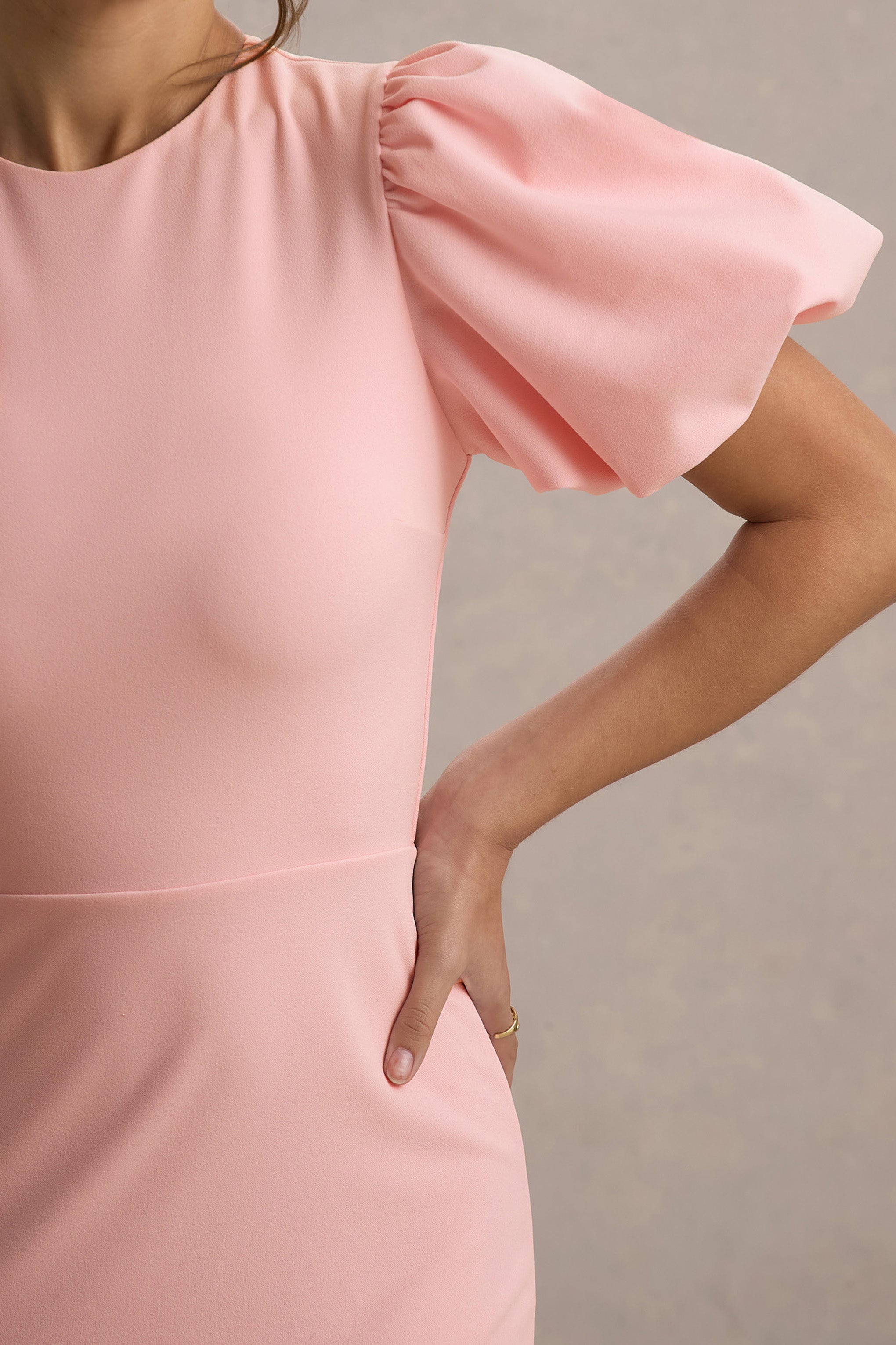 Love Letters | Pink Puff-Sleeve Maxi Dress