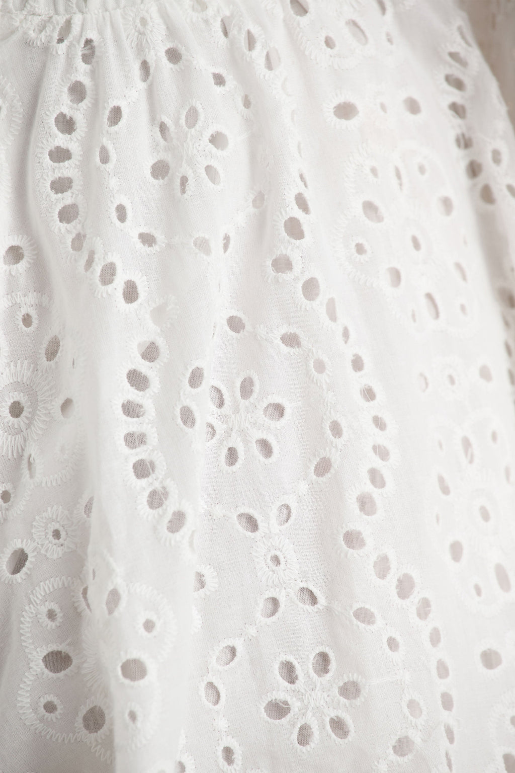 Mariella | White Broderie Bardot Ruffled Playsuit