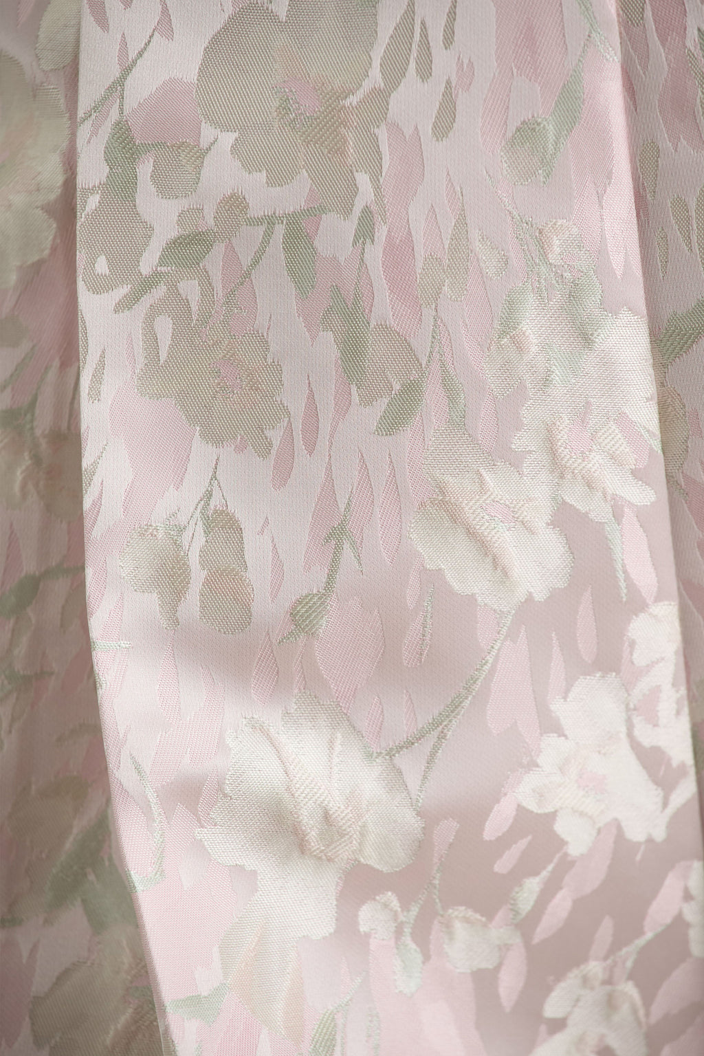 Sharie | Cream Floral Print Jacquard Halter-Neck Playsuit With Cut-Out Detail