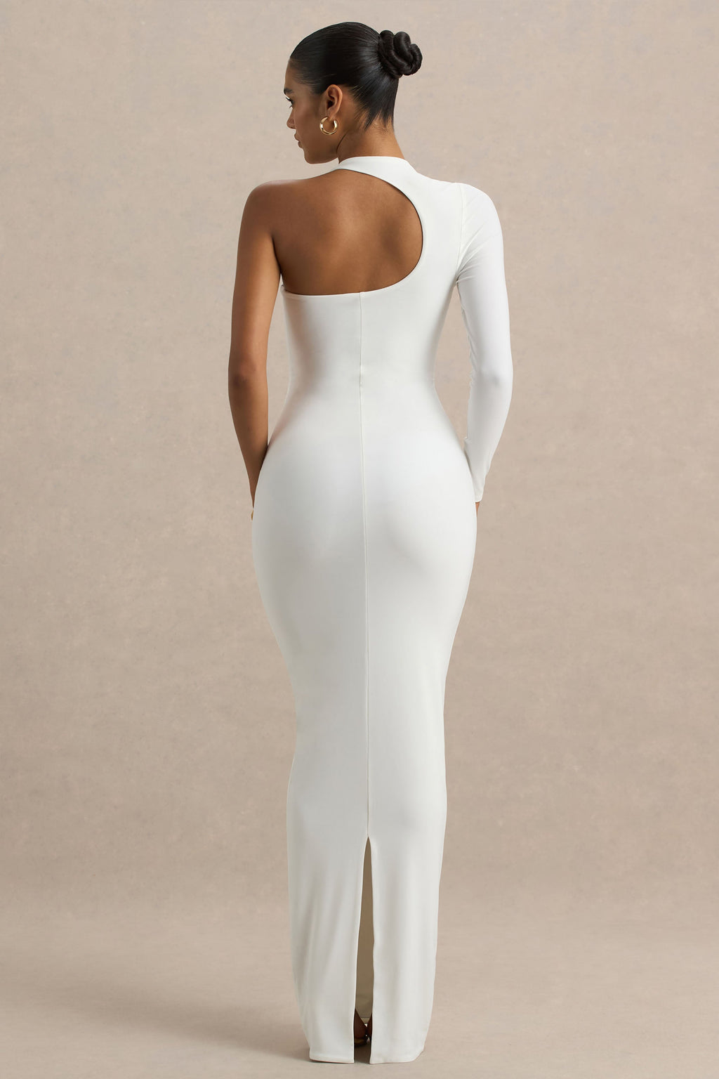 Light Year | White Maxi Dress with Asymmetric Neckline