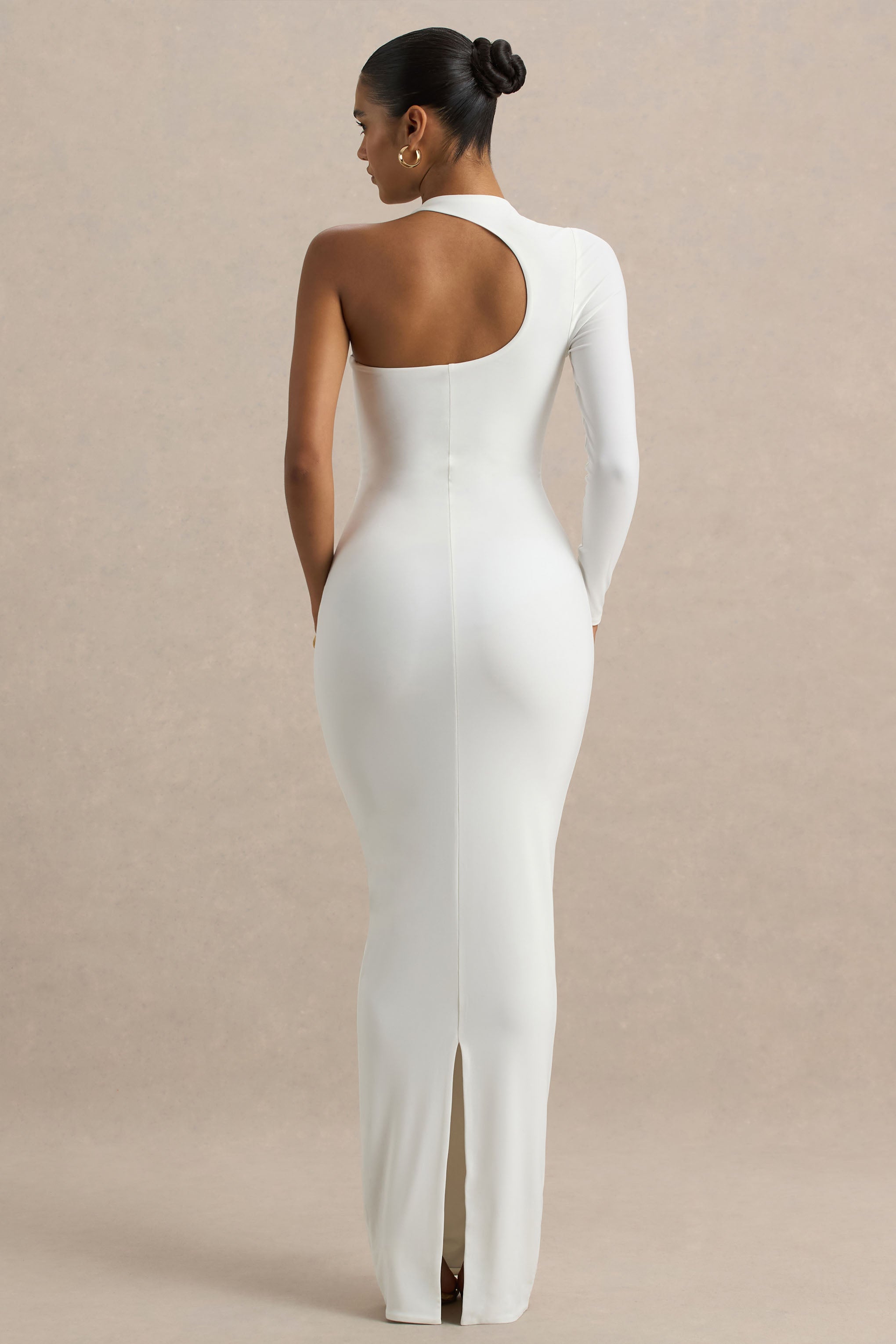 Light Year | White Maxi Dress with Asymmetric Neckline