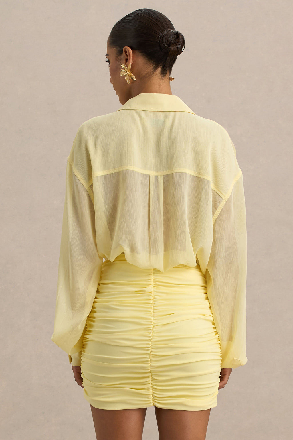 Zinna | Lemon Plunge-Neck Shirt